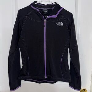 The North Face Women's Black Jacket with Purple Trim